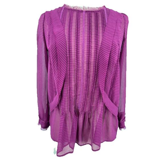 Anthropologie HD In Paris Size 6 Sheer Blouse EUC - Picture 1 of 12